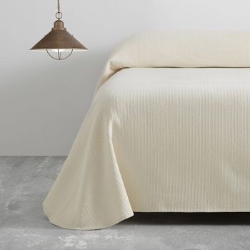 Colcha 100% Algodón Blanco 270x260 [Cama 180] DASH