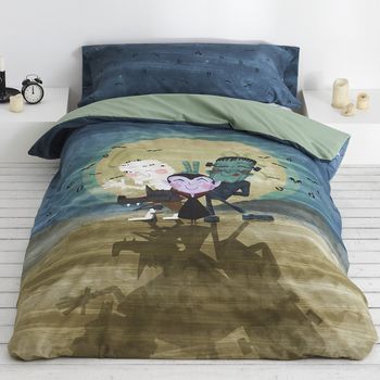 Dúo De Funda Nórdica Y Funda De Almohada Infantil Draky Polialgodón De 144 Hilos Para Cama De 90