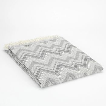 Colcha Plaid Manta Multiusos Cama O Sofá De Algodón Fez Color Gris 125x180cm