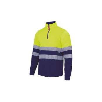 Sudadera Alta Visibilidad Marino / Amarillo Fluor Marca Velilla