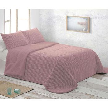 Edredón Comforter Sh Reverso Borreguito Rosa + 2 Fundas Cojin De 50x70 De 150 Cm