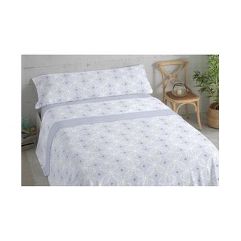 Sábana Bajera Ajustable Cama 90 cm TEX HOME Coralina Gris