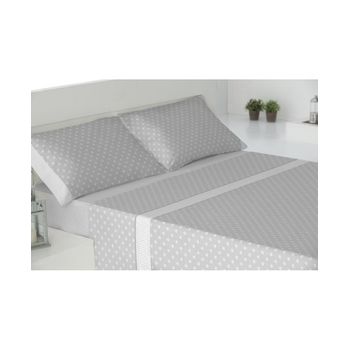 Juego De Sábanas Invierno Franela 100% Algodón Isabella Para Cama De 135  Gris con Ofertas en Carrefour