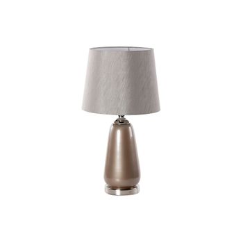 Lampara Madera Plata / Beige