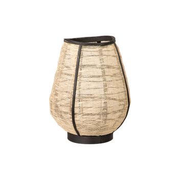 Farol Bambu-lino Natural-negro 37x37x45 Cm