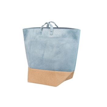 Cesto Ropa Velvet/yute Azul 30x30x50 Cm