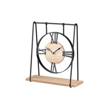 Reloj Digital de Sobremesa Blanco PVC Madera MDF (11,7 x 7,5 x 8 cm)