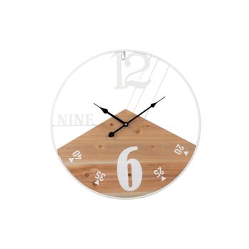 Reloj Pared Metal Madera 50x3x50 Cm