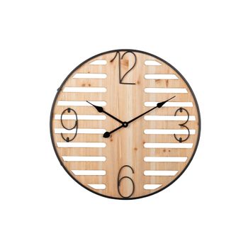 Reloj Madera Natural / Negro