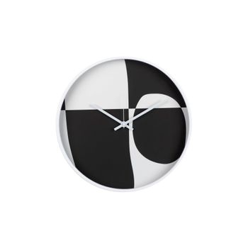 Reloj Pared Metal Blanco Negro 40x4,5x40 Cm