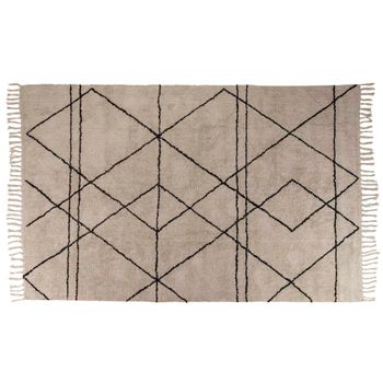 Alfombra Madera Beige / Negro