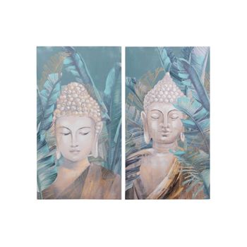 Set 2 Lienzos Budha 50x3x90 Cm