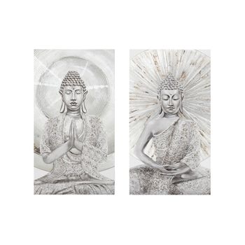 Set 2 Lienzos Budha 50x3x90 Cm