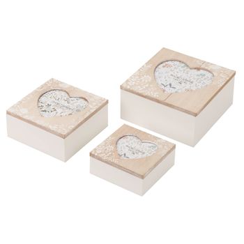 Set 3 Cajas Arbol 18x18x9/15x15x7/12x12x5 Cm