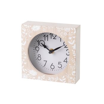 Reloj Madera Natural / Blanco