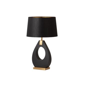 Lampara Madera Dorado / Negro