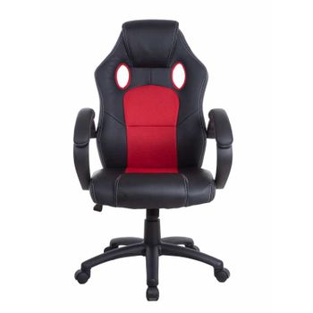 Silla Gaming Valencia|varios Colores|tapizado Piel Sintética|reclinable (color: Rojo)