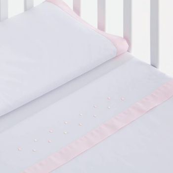 Tríptico Sábana Algodón Maxi (70x140 Cm) Bodoques Rosa Pekebaby