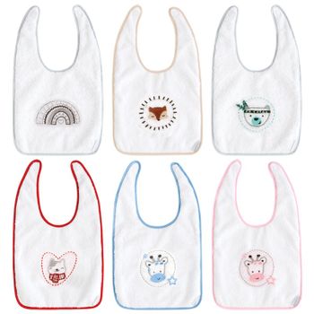 Baberos Bordados Set 6 Grande Pekebaby