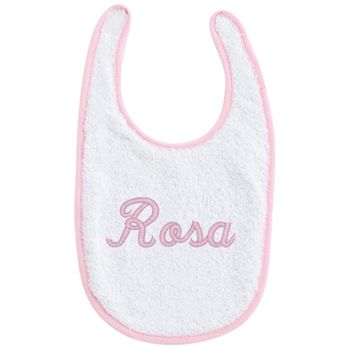 Babero Personalizado Plastificado Rosa