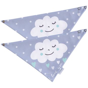 Set 2 Bandanas Nuvola Menta Pekebaby