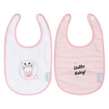 Baberos Bordados Set 2 Mediano Rainbow Dreams Rosa Pekebaby