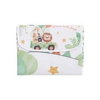 Estante cambiador de pared, cambiador plegable, natural con cambiador  'jungle baby