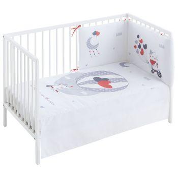 Edredón + Protector Cuna Bebe Niña Acostada Nacar Edredón: 120x60+30cm  Protector: 60x60x60+40cm con Ofertas en Carrefour