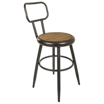 TABURETE SILLA PLEGABLE DE METAL CON MADERA COCINA JARDÍN CAMPING SALÓN