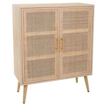 Armario Bajo De Escritorio 2 Puertas - Rox - 96x79x40 - Natural / Blanco  Brillo con Ofertas en Carrefour