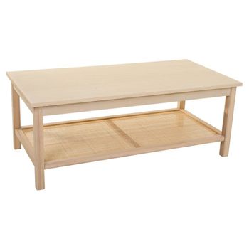 Mesa De Centro De Madera Y Rejilla