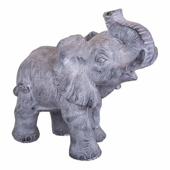 Elefante Decorativo De Magnesio Gris 35x26x40