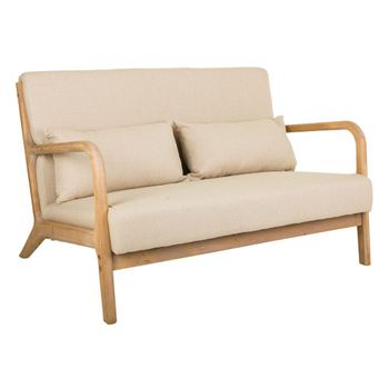 Sofa De Madera Y Tapizado