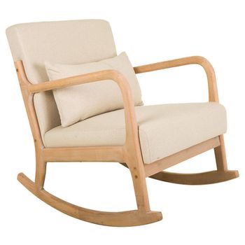 Sillon Balancin De Madera Tapizado