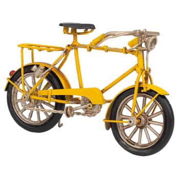 Bici De Metal Amarilla 16.5x5.5x8.5