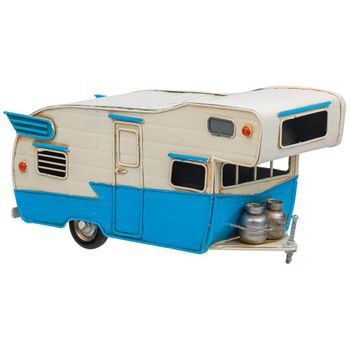 Caravana De Metal Azul 28x12.5x15