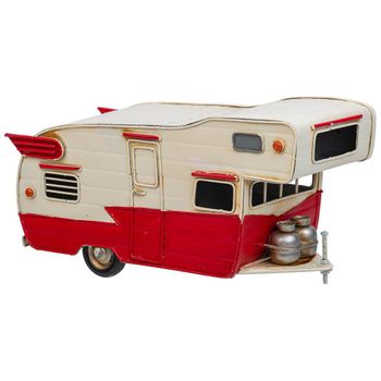 Caravana De Metal Roja 28x12.5x15