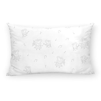 Funda De Almohada 100% Algodón Peppa Pig Gris / 40x60 Cm