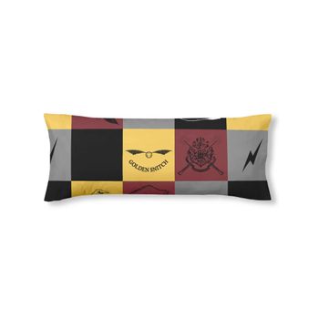 Funda De Almohada 100% Algodón Hogwarts Cuadros / 48x110 Cm