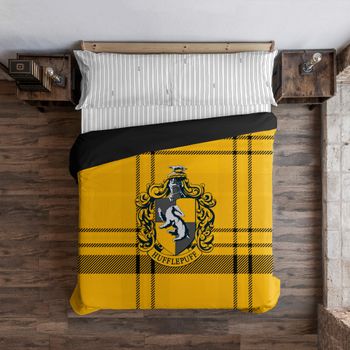 Funda Nórdica Con Botones 100% Algodón Classic Hufflepuff / 180x220 Cm