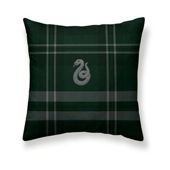 Funda De Almohada 100% Algodón Slytherin Cuadro / 65x65 Cm