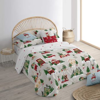 Funda Nordica microfibra bambula Blanco (220 X 220 cm) Cama de 135  SEERSUCKER