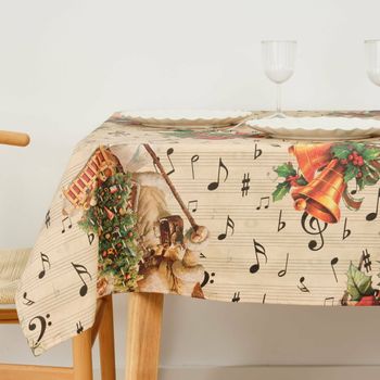 Mantel Resinado Antimanchas Belum Christmas Sheet Music 100 X 140 Cm