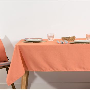 Mantel De Tela Jacquard Maglia Liso Naranja / 100x160 Cm