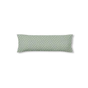 Funda De Almohada 100% Algodón Verde Y Estampado Lunares