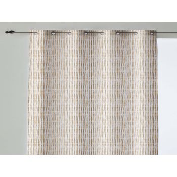 vidaXL Cortina opaca con ganchos beige 290x245 cm