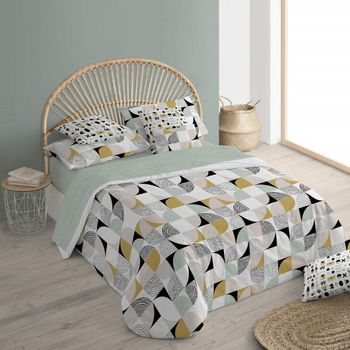 COTTON ARTean - Funda Nordica Maison Color Gris Cama de 150