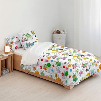 Funda nórdica algodón multiflores cama 150cm