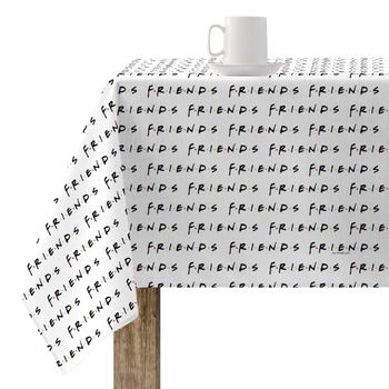 Mantel Resinado Antimanchas Friends White / 140x140 Cm