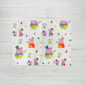 Mantel Individual Kids&cotton Time Backing Multicolor 45 X 35 Cm 2 Unidades